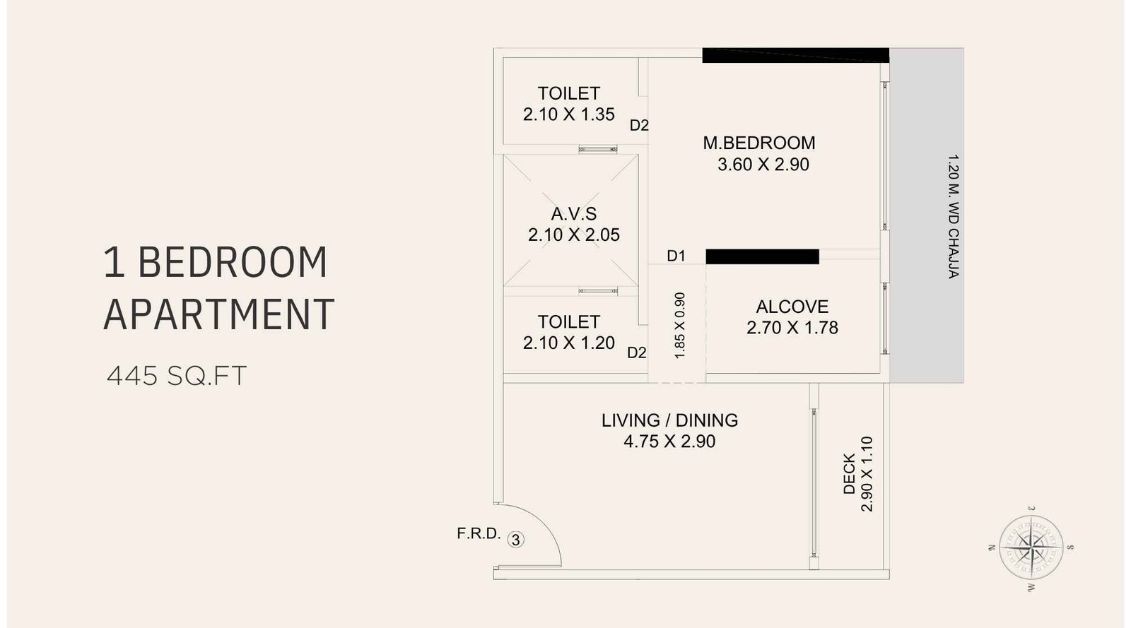 Avhad-Homestead-Floor-Plan-1BHK-445-sqft